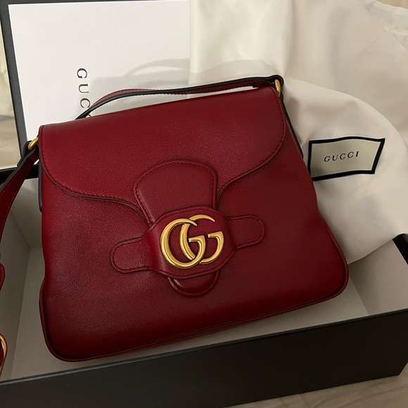 NWT red Gucci Marmont Crossbody leather messenger bag - Picture 4 of 16